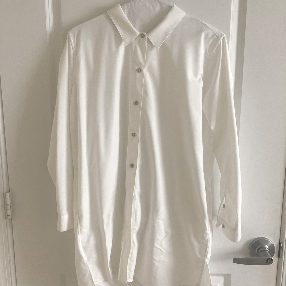 Classic White Button-Up Shirt